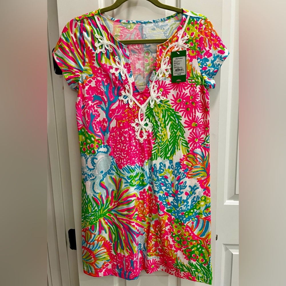 Lilly Pulitzer NWT “More Lovers Coral” Brewster Dress size Small